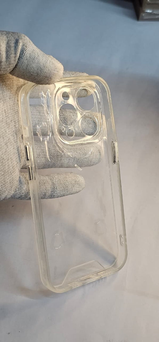 I phone 15  pro back  transrent case premium and protection