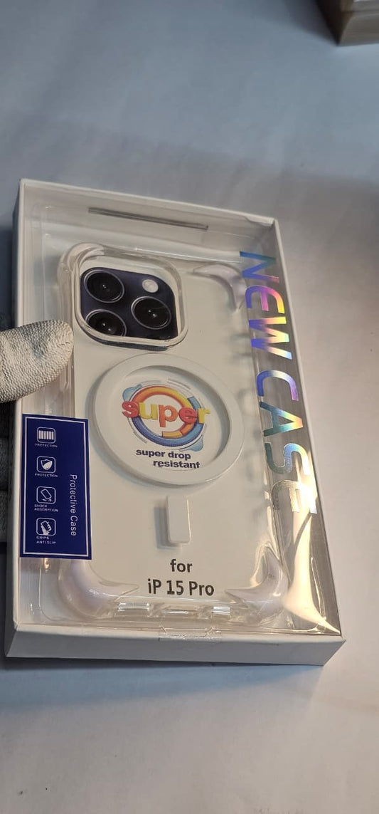 I phone 15 back  Transparent case premium and protection