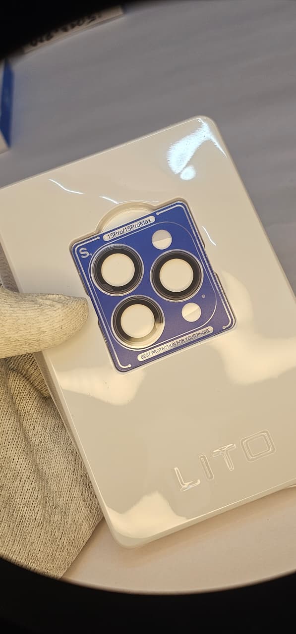 I Phone 15 Pro 15 Pro Max  Black  LITO Camera Lens Protector