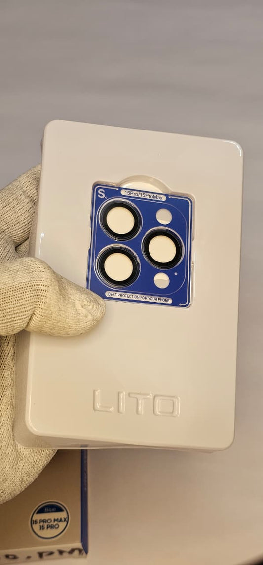 I Phone 15 Pro 15 Pro Max  Blue  LITO Camera Lens Protector