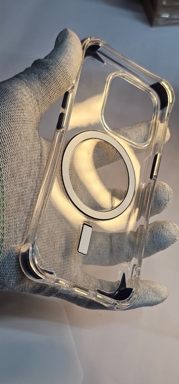 I phone 15 pro back transprent  case premium and protection