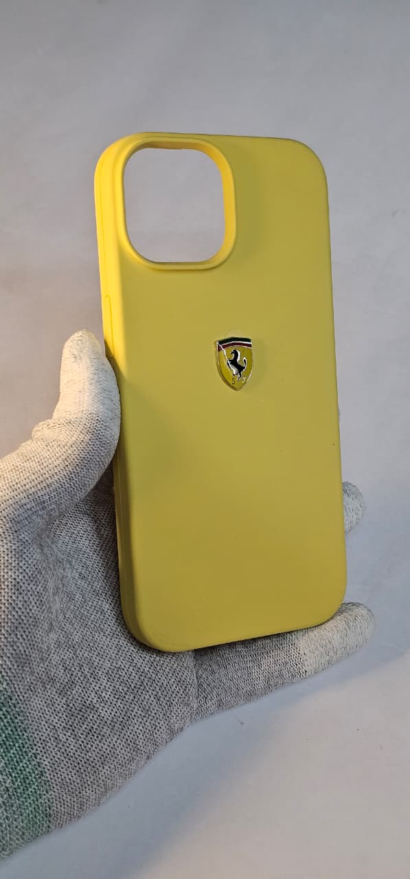 I phone 15 back ferari yellow case premium and protection