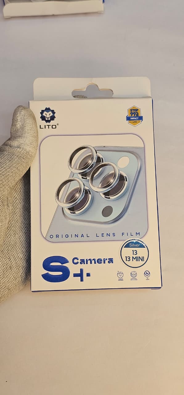 I Phone 13, ,13 Mini Silver  LITO Camera Lens Protector