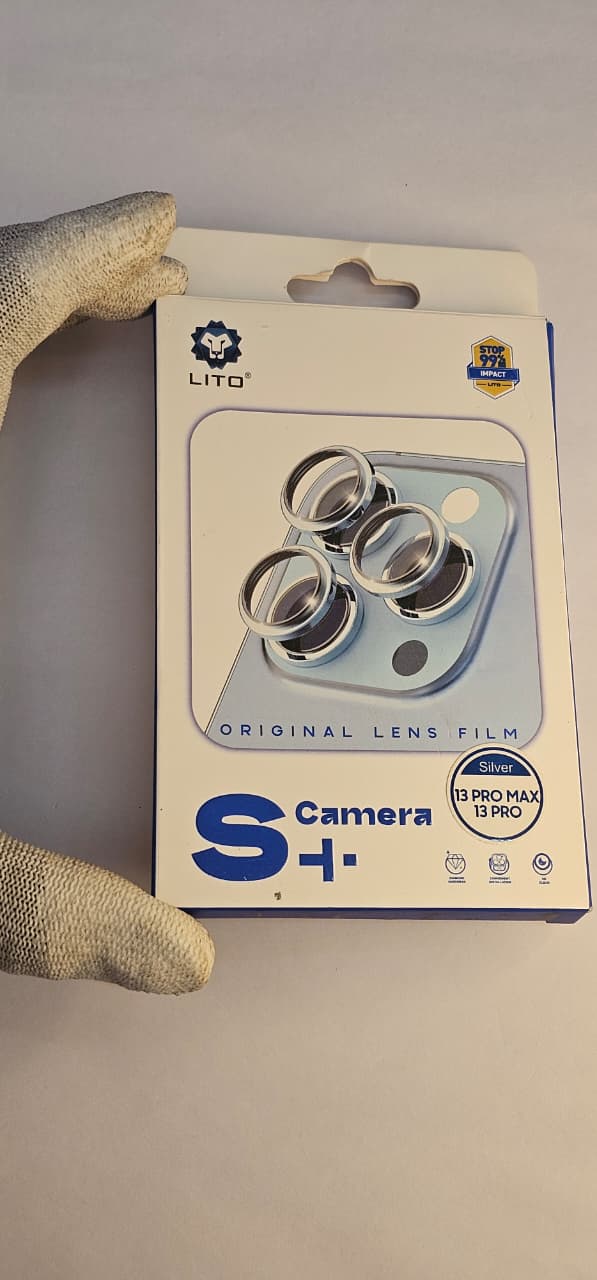 I Phone 13 Pro 13 Pro Max Silver  LITO Camera Lens Protector