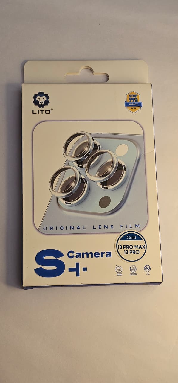 I Phone 13 Pro 13 Pro Max Gold  LITO Camera Lens Protector
