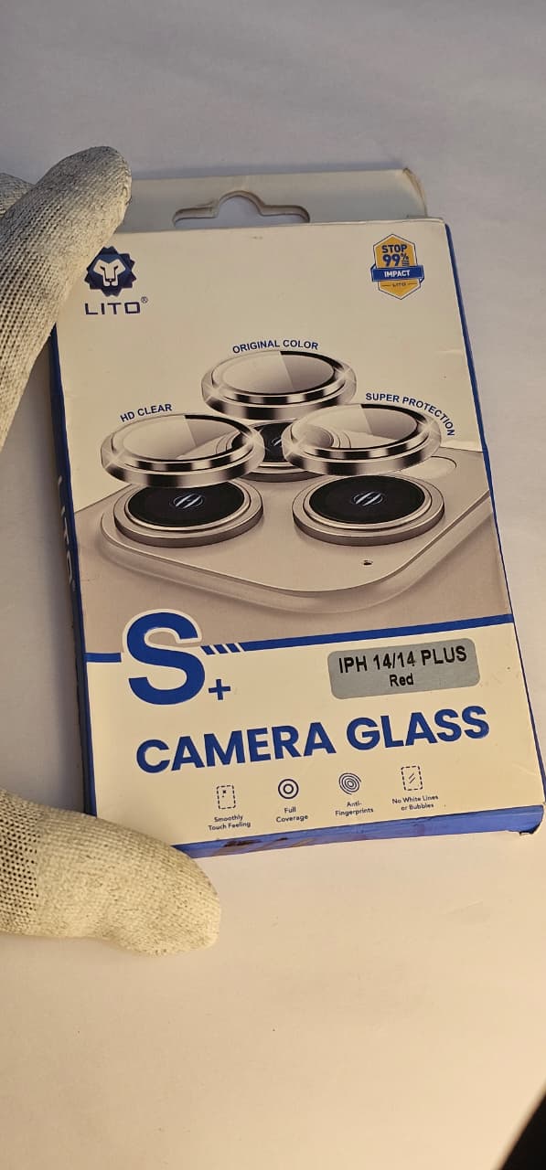 I Phone 14 14 Plus Red  LITO Camera Lens Protector