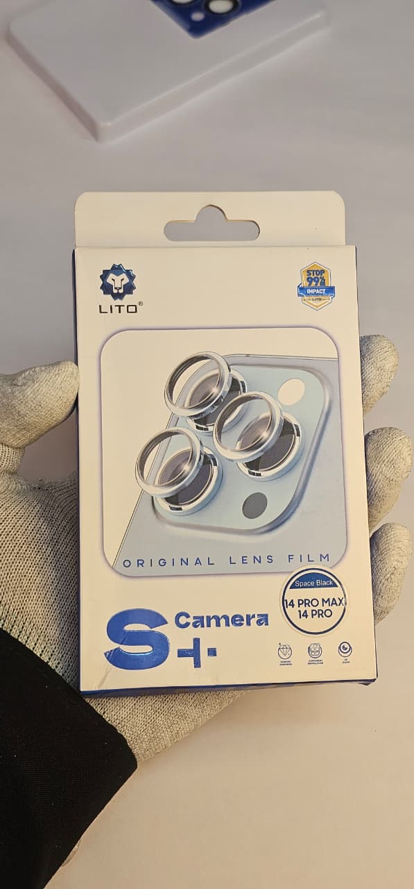 I Phone 14 Pro 14 Pro Max  Space Black  LITO Camera Lens Protector