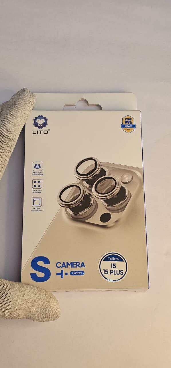 I Phone 15 15 Plus Yellow  LITO Camera Lens Protector