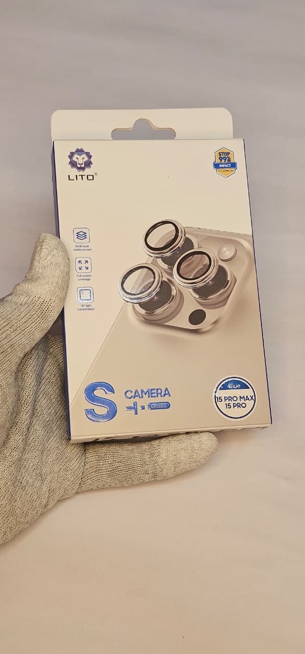 I Phone 15 Pro 15 Pro Max  Blue  LITO Camera Lens Protector