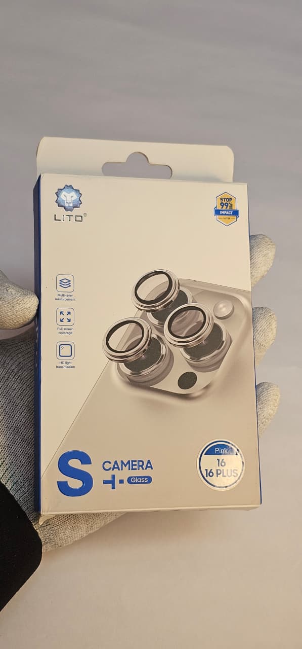 I Phone 16 16 Plus  Pink  LITO Camera Lens Protector